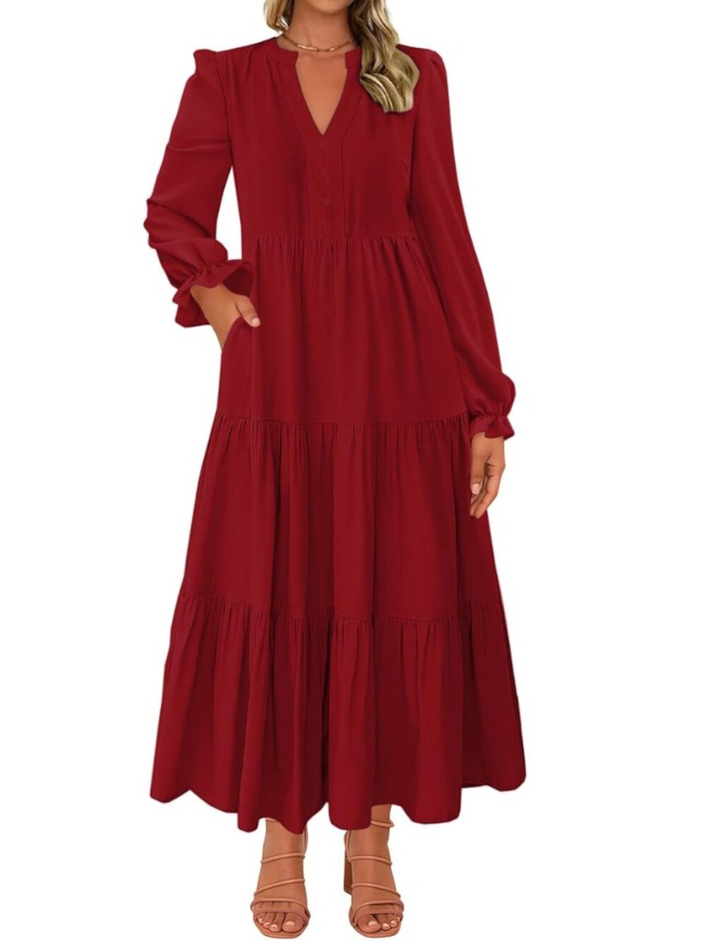 Women's Long Sleeve Boho Maxi Dresses